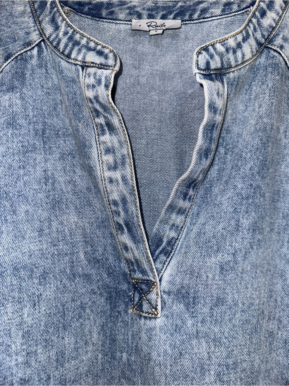 Rails Lila Chambray Denim Tiered Flounce Dress | Faded Indigo - Picture 9 of 16